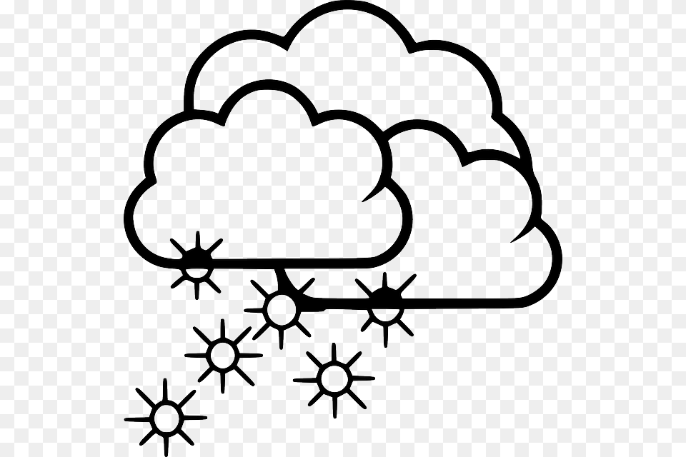 Blizzard Snow Snowfall Raindrops Clipart Black And White, Stencil, Nature, Outdoors, Ammunition Png Image