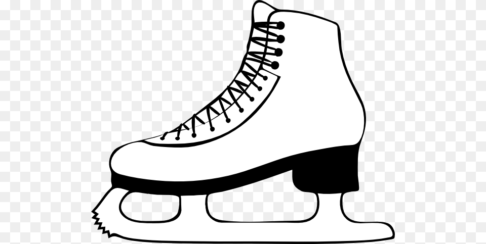 Blk Wht Skate Clip Art, Clothing, Footwear, Shoe, Sneaker Png