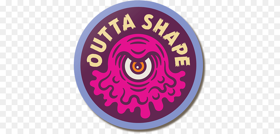 Blob Outta Shape Refrigerator Magnet, Purple, Logo, Disk Free Png Download