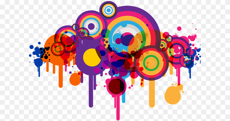 Blob Rings Circle Abstract Kunterbunt Pattern Graphic Design Pics Transparent, Art, Graphics, Modern Art, Floral Design Png