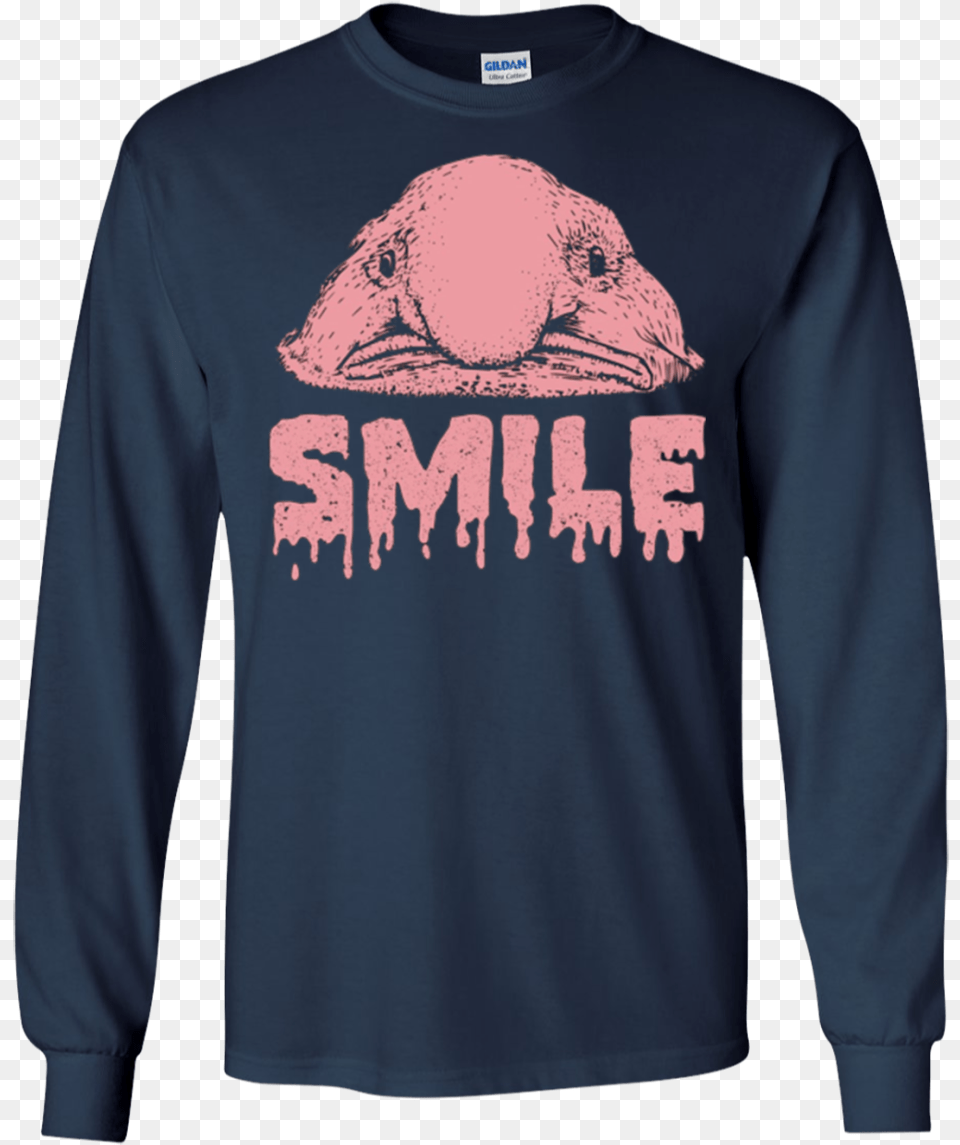 Blobfish Smile Funny Fish T Shirt Diggs Cousins, Clothing, Sleeve, Long Sleeve, Adult Free Png Download