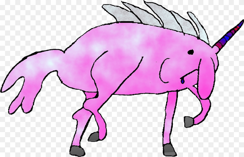 Blobicorn Cartoon, Animal, Baby, Person Png Image