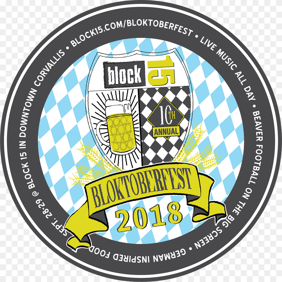 Block 15 Brewing39s Bloktoberfest Now In Its 10th Year, Sticker, Symbol, Logo, Emblem Png Image