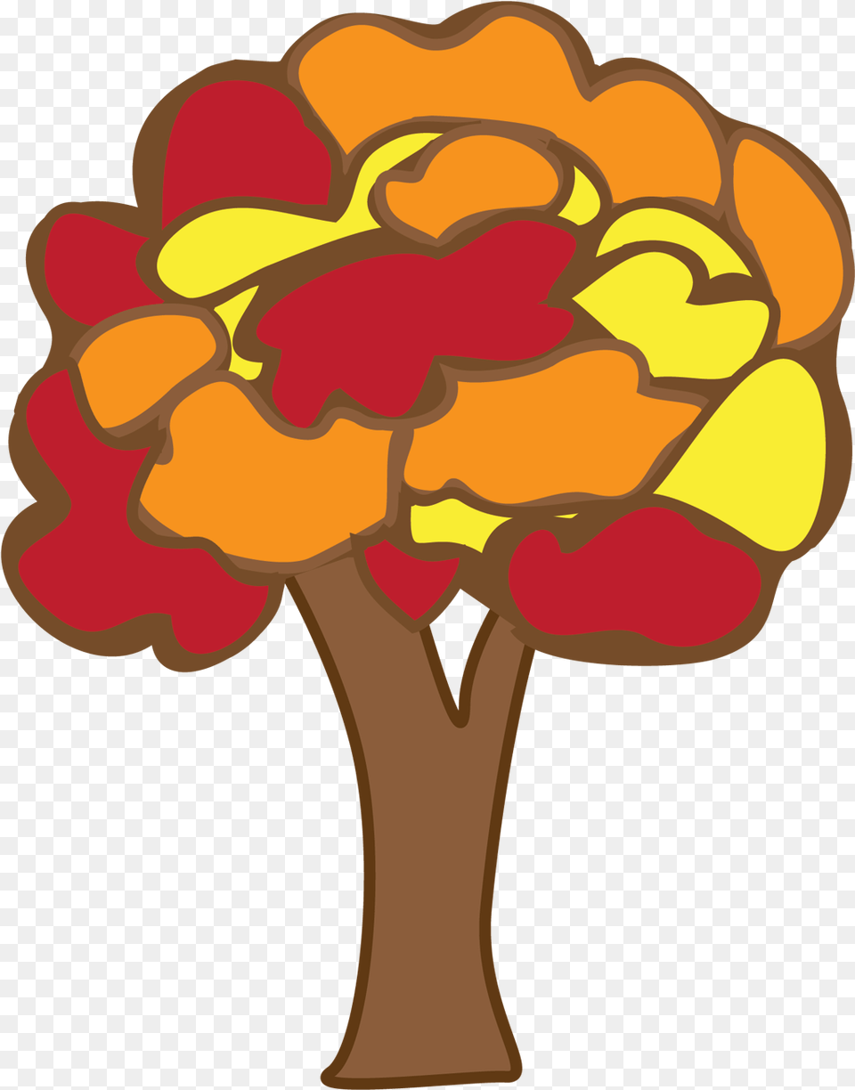 Block Colored Autumn Tree Transparent Tree Doodle, Flower, Plant, Cross, Symbol Png
