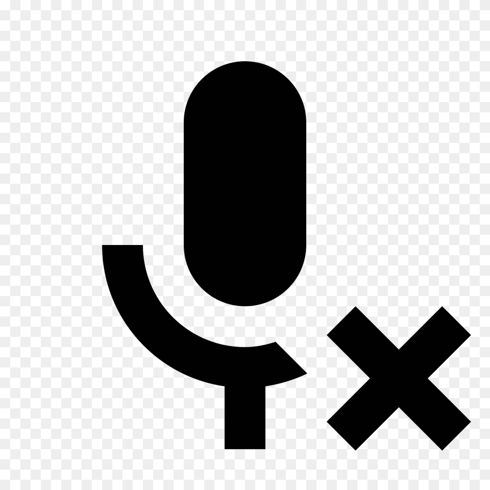 Block Microphone Icon, Gray Free Png