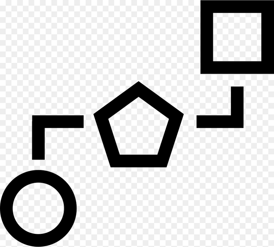 Block Schemes Of Three Geometric Shapes Connected By, Stencil Free Png