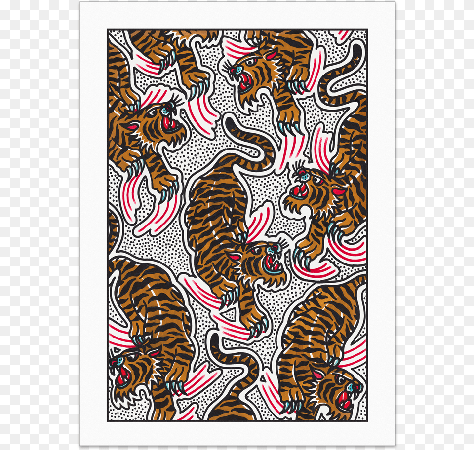 Block Tiger Print Tiger Block Printing, Pattern, Home Decor, Rug, Animal Free Png Download