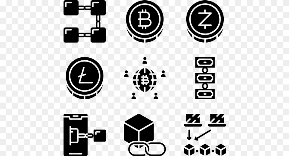 Blockchain Icons Gray Free Transparent Png
