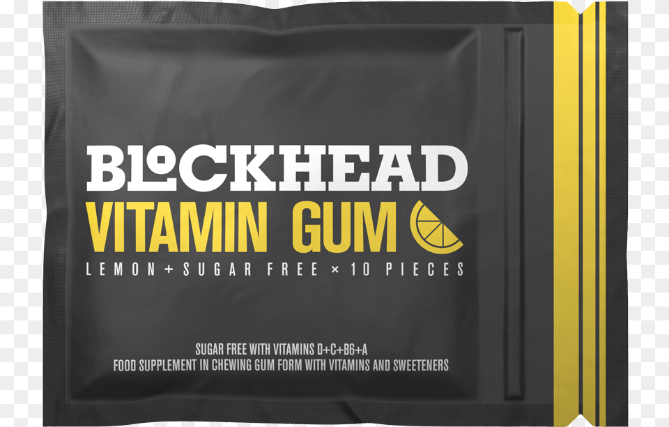 Blockhead Vitamin Gum Vitamin D Chewing Gum, Book, Publication, Bag, Advertisement Free Png Download