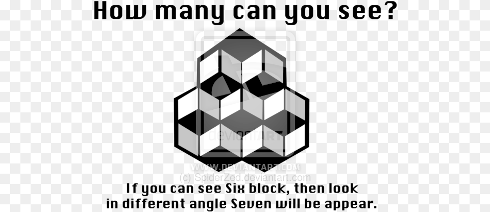 Blocks Optical Illusions By Spiderzed D475del Optical Illusion How Many Cubes, Symbol, Recycling Symbol Free Transparent Png