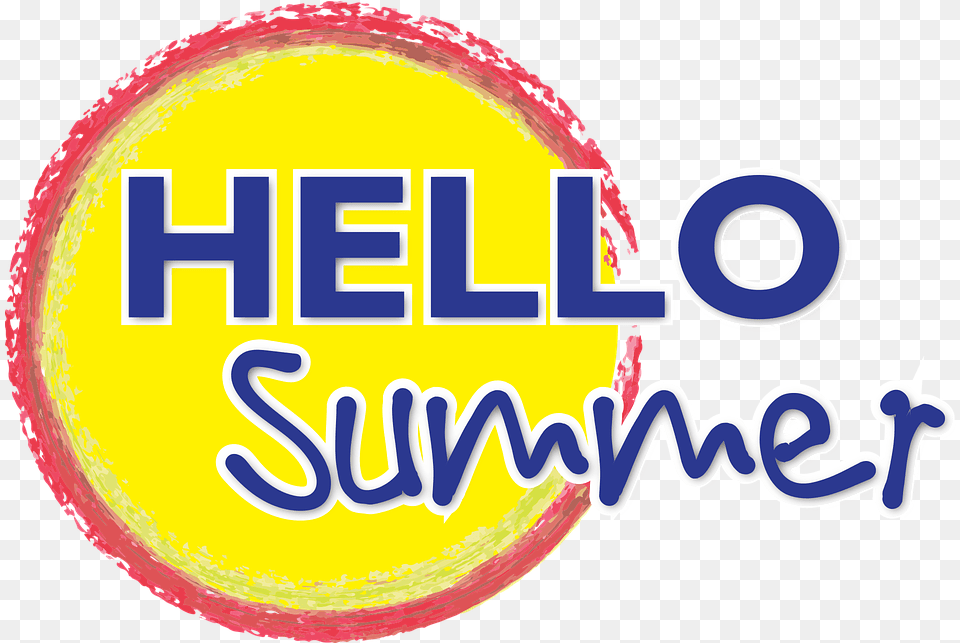 Blog Hello Summer Sun Bright Card Header Circle, Logo, Badge, Symbol, Text Png Image