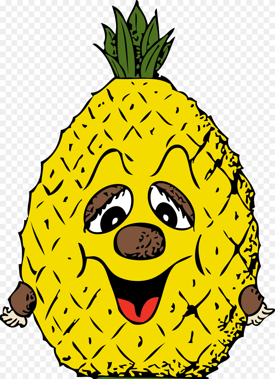 Blog Pineapple Clipart Clip Art Images Image 9 Cartoon Pineapple, Food, Fruit, Plant, Produce Free Png