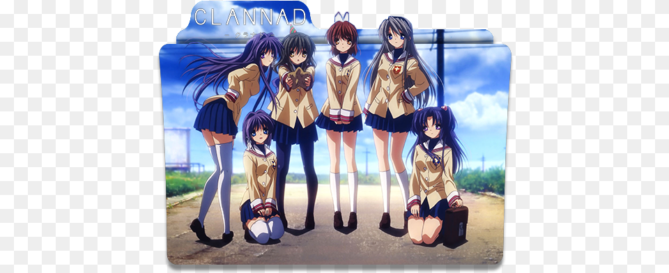 Bloganime Clannad Anime Icon Folder, Girl, Book, Teen, Comics Free Png Download