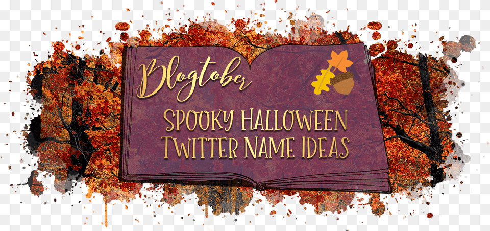 Blogtober Spooky Halloween Twitter Name Ideas Halloween Name Ideas, Leaf, Plant, Tree, Vegetation Free Png Download