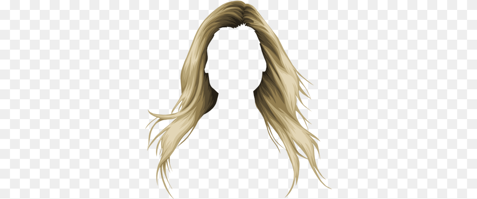Blond Drawing Long Hair Transparent Anime Hair Girl, Adult, Blonde, Female, Person Free Png Download