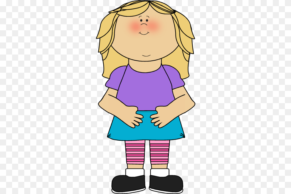 Blond Girl Clip Art, Clothing, Shorts, Baby, Person Png Image