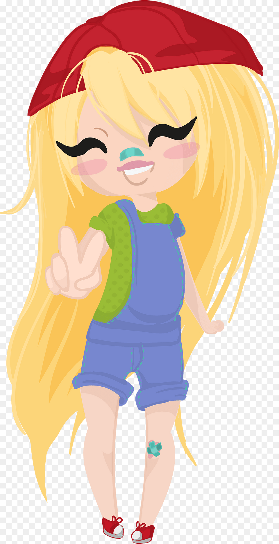 Blond Girl Clipart, Shorts, Clothing, Person, Head Free Png Download