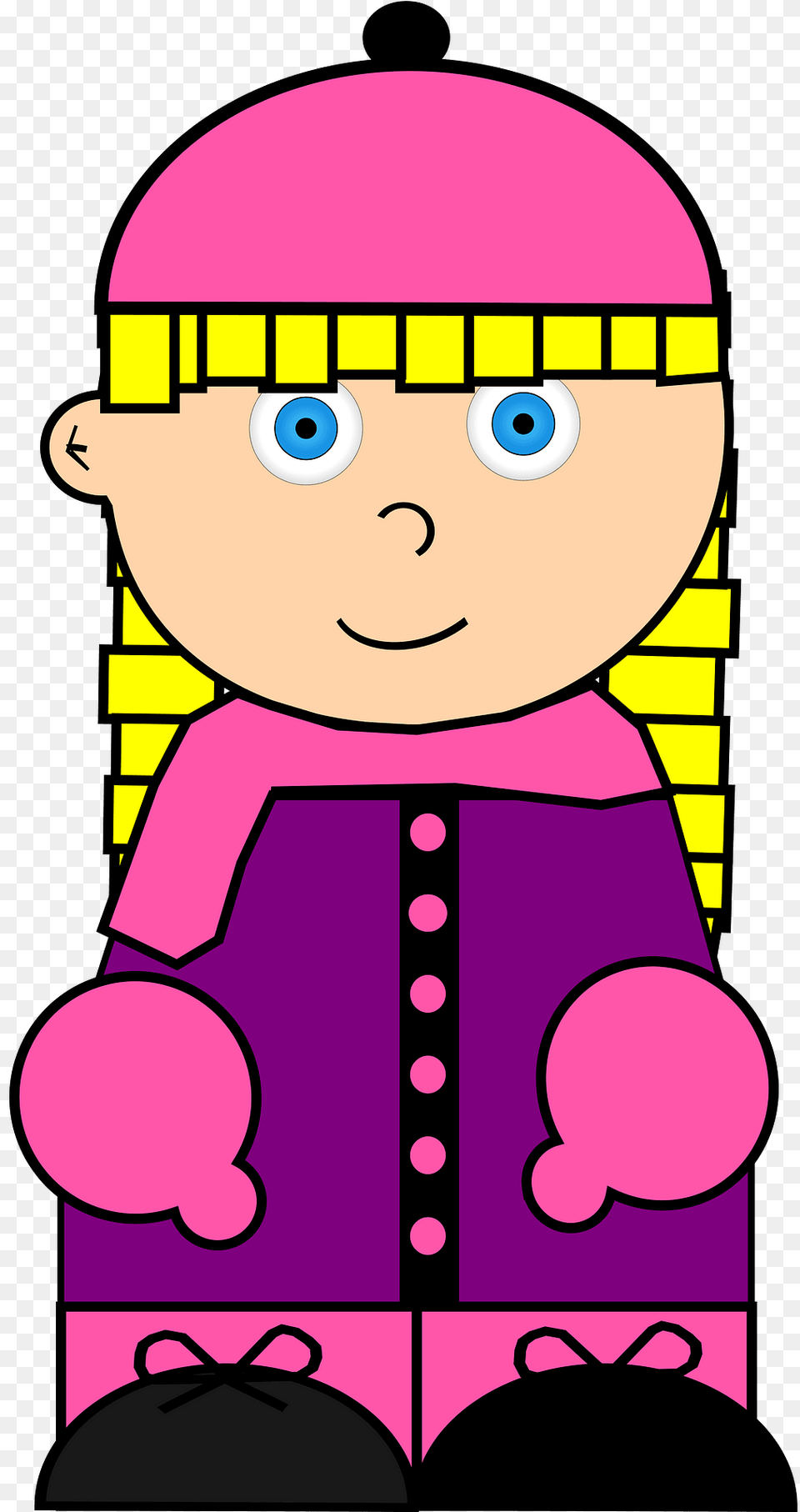 Blond Haired Girl In A Pink Coat And Hat Clipart, Baby, Person, Face, Head Free Png Download