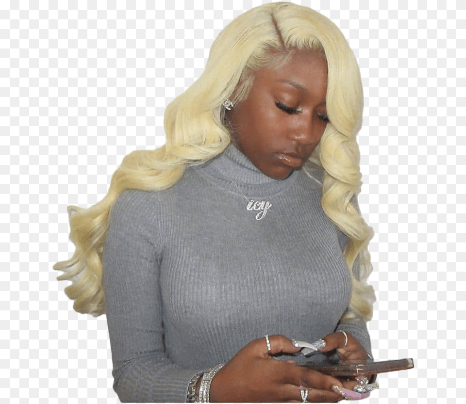 Blonde 613 Short Brazilian Lace Front Human Hair Wigs Long Blond, Adult, Person, Female, Woman Png
