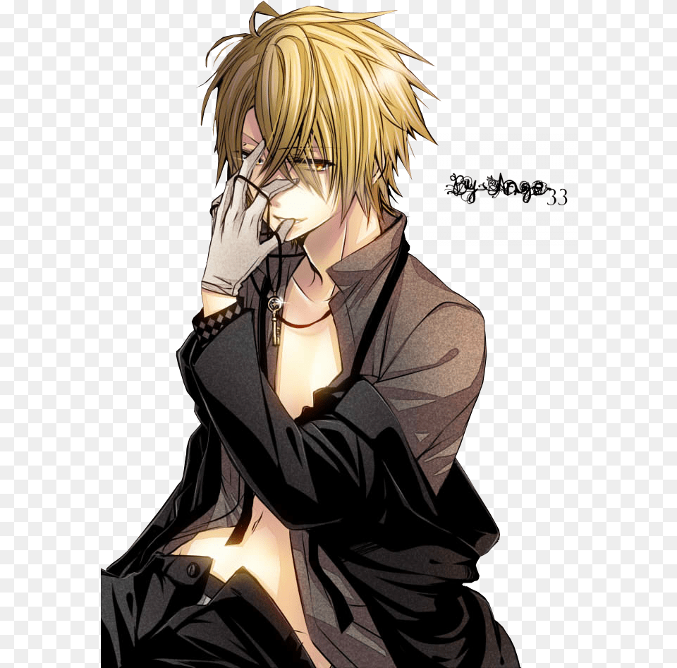 Blonde Anime Boy Anime Hot Boy Render, Adult, Publication, Person, Female Free Png Download