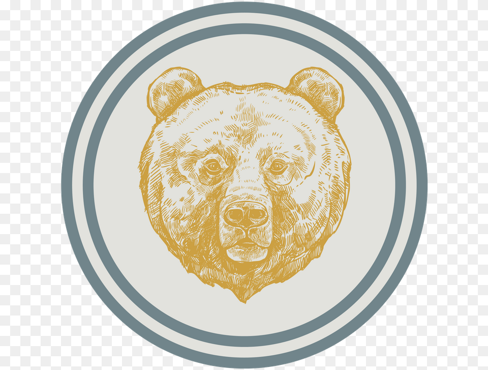 Blonde Bear Logo Illustration Of A Grizzly Bear Head, Animal, Canine, Dog, Mammal Free Png