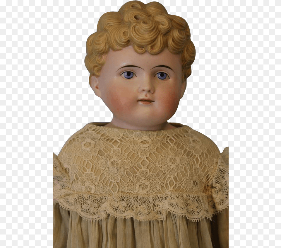Blonde Bisque Child Molded Hair, Baby, Person, Doll, Toy Free Transparent Png