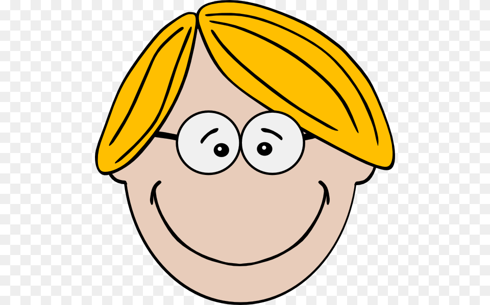 Blonde Boy Glasses Clip Art, Clothing, Hardhat, Helmet, Food Free Png