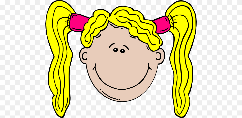 Blonde Girl Clip Art, Face, Head, Person, Baby Png Image