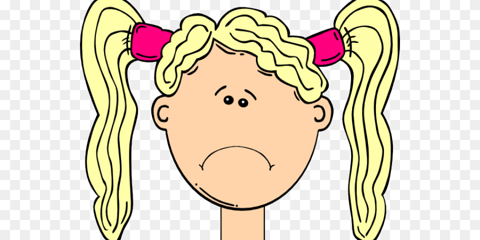 Blonde Girl Laughing Clipart Kid Sad Face Clipart, Head, Person, Baby Free Png Download
