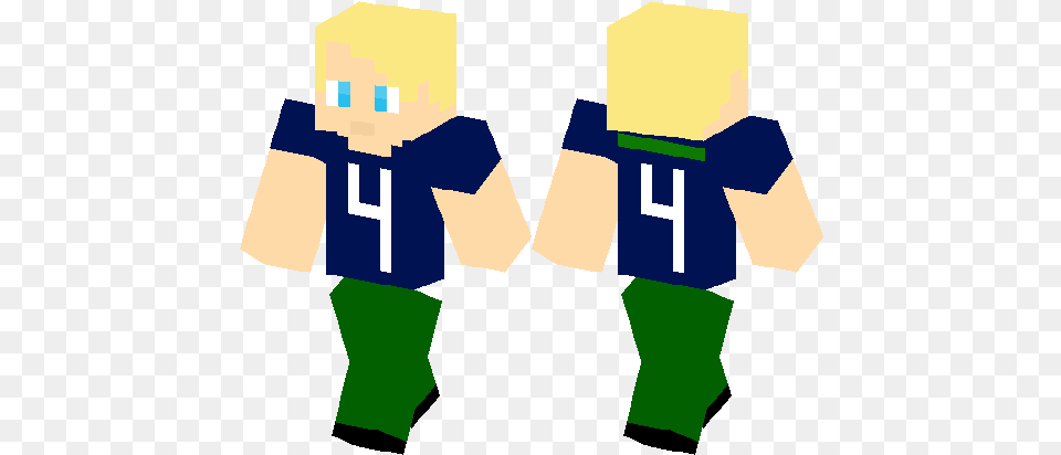 Blonde Hair Blue Eyes Football Player Guy Minecraft Skins Illustration, Clothing, Costume, Person Png