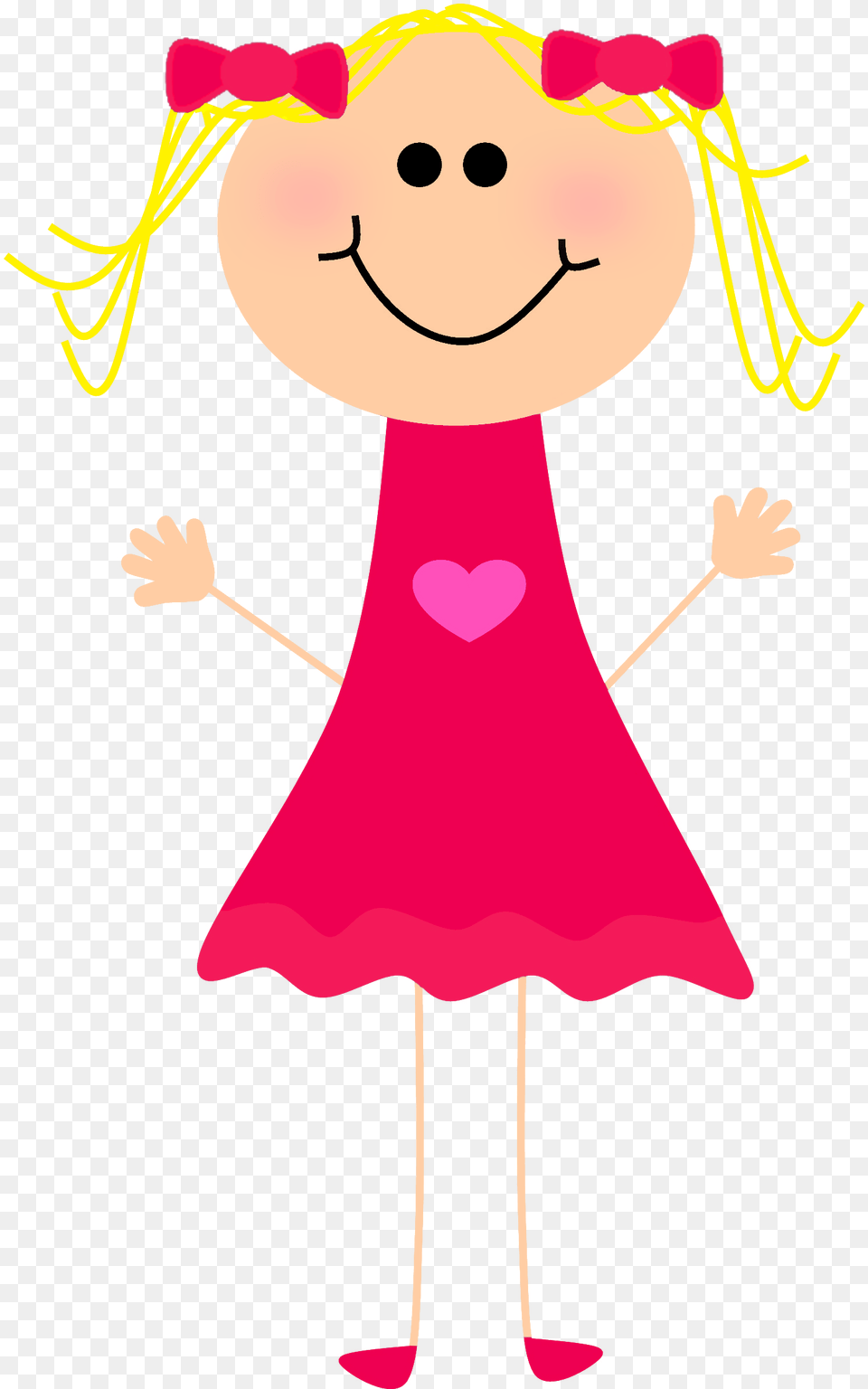 Blonde Stick Figure Girl Clipart Blond Stick Figure Girl, Child, Female, Person, Face Free Png