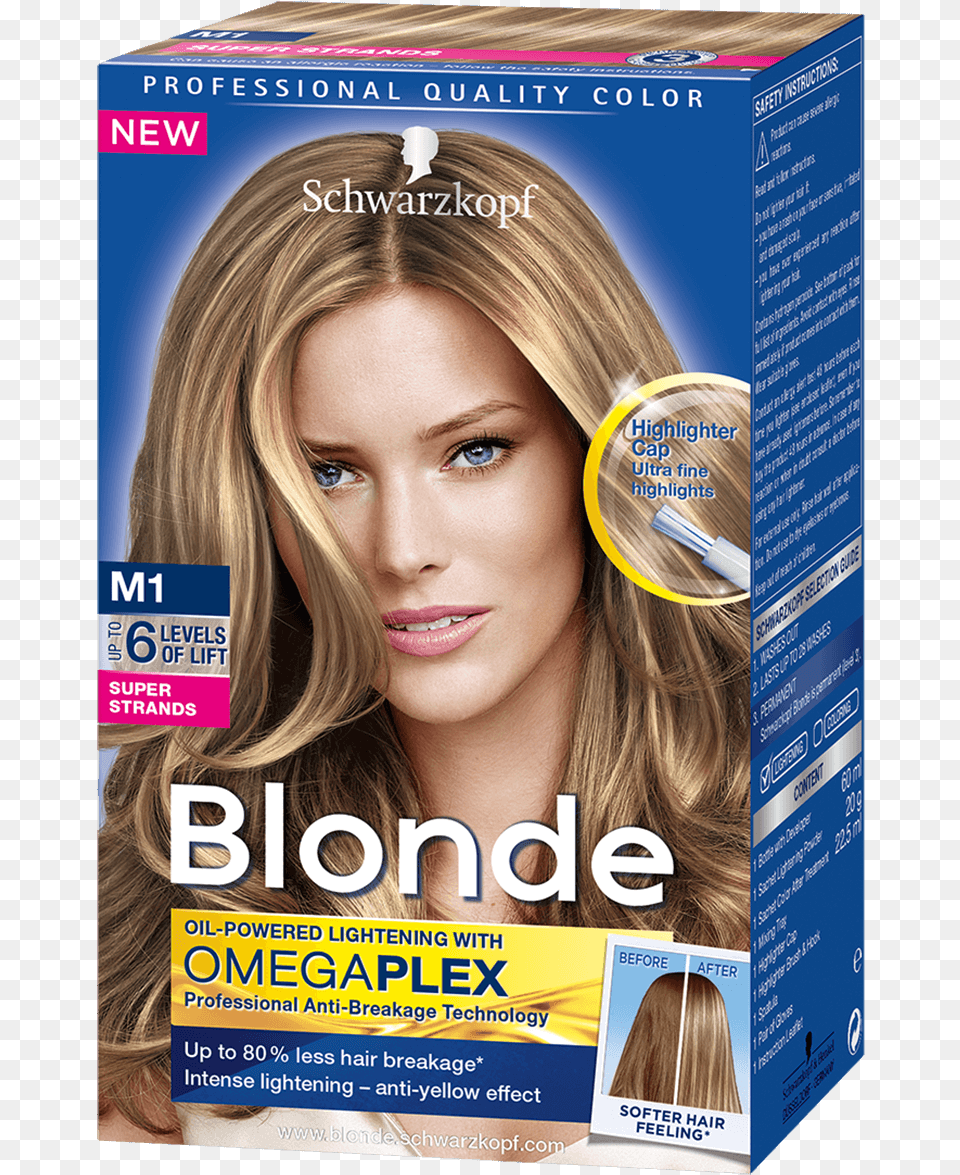 Blonde Strands M1 Super Strands Schwarzkopf Blonde M1 Super Highlights, Adult, Publication, Person, Woman Png Image