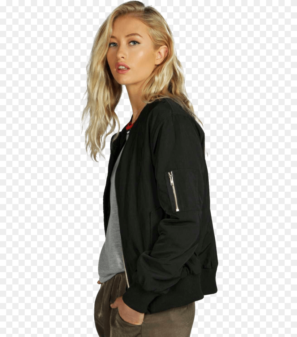 Blonde Transparent Background Transparent Blonde Girl, Clothing, Coat, Jacket, Adult Png Image