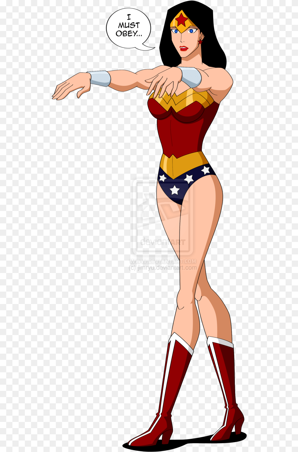 Blonde Wonder Woman Entranced By Jimryu Dc Young Justice Wonder Woman, Book, Publication, Comics, Adult Free Png Download