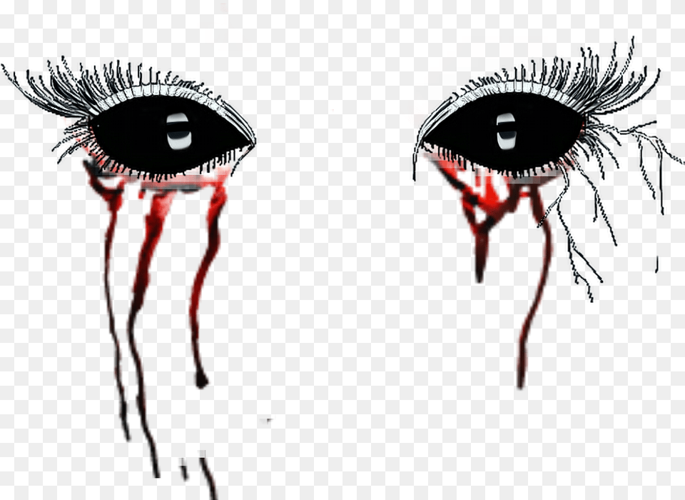 Blood Demon Blackeyes Scaryeyes Halloween Black Demon Black Demon Eyes, Art, Adult, Female, Person Free Transparent Png