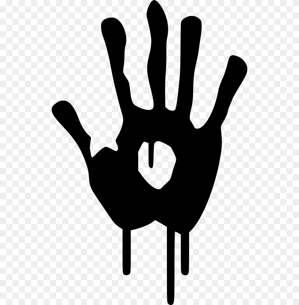 Blood Hand Icon, Stencil, Silhouette, Body Part, Person Free Png