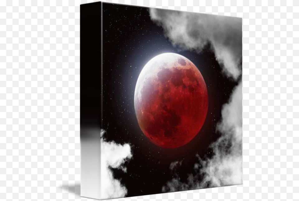 Blood Moon With Clouds Moon, Astronomy, Nature, Night, Outdoors Free Transparent Png