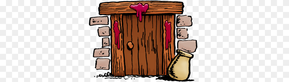Blood On Lintel And Threshold Clip Art Porta Com Sangue Nos Umbrais, Outdoors, Wood, Architecture, Building Free Transparent Png
