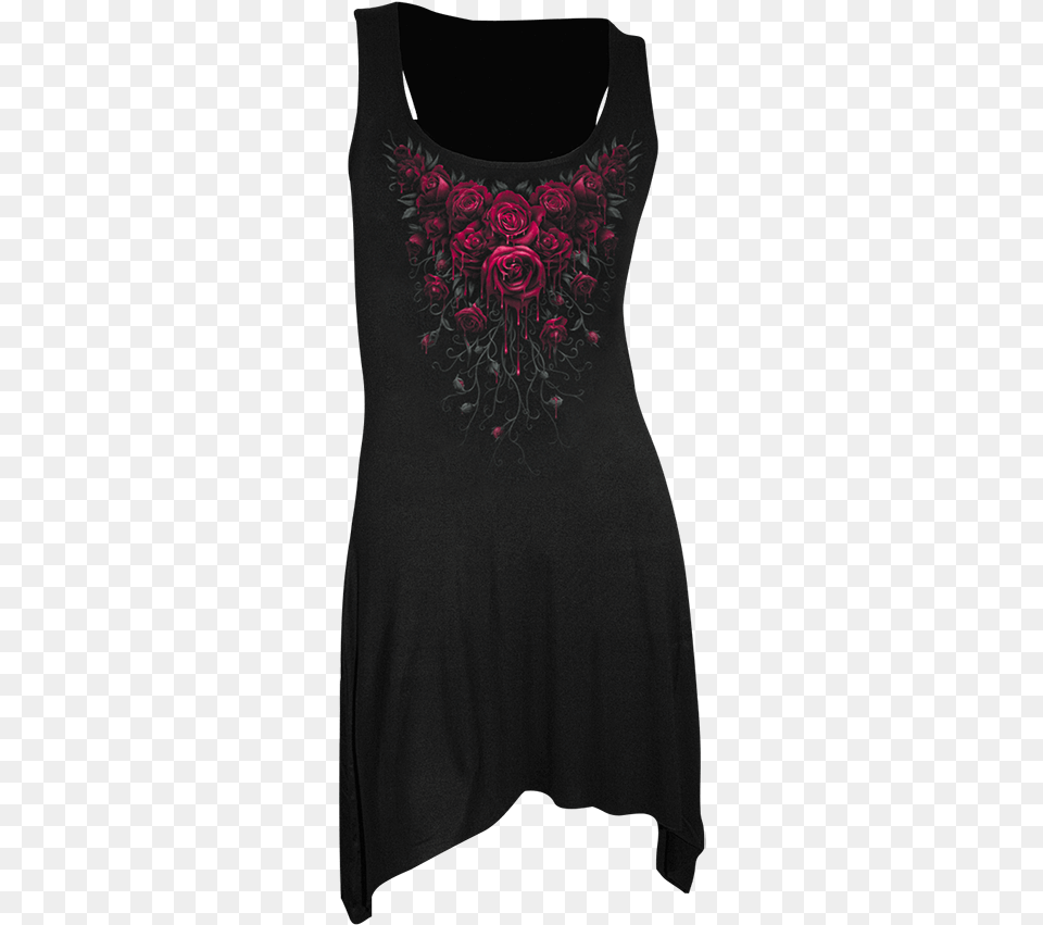 Blood Rose Goth Camisole Dress Gothic Longshirt, Clothing, Tank Top, Adult, Female Free Transparent Png