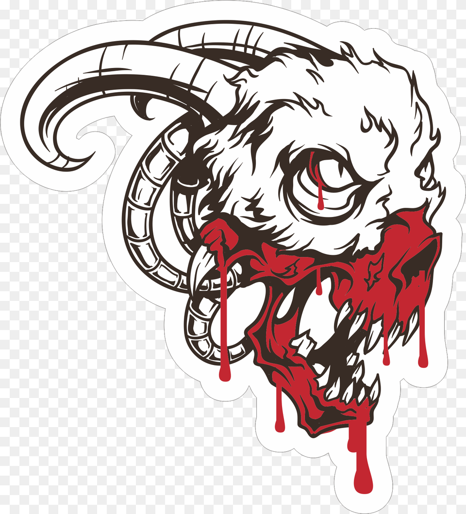 Blood Skull Sticker Scary 2 Unisex T Shirts, Art, Electronics, Hardware, Baby Free Png