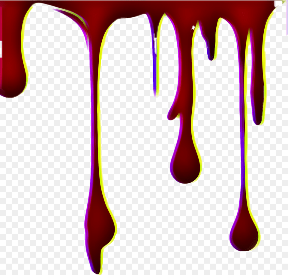 Blood Slime Dripping Glitch, Purple, Cutlery, Spoon Free Png