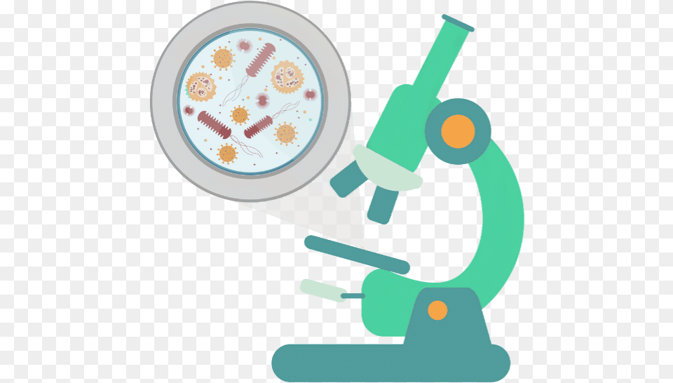 Blood Test With Microscope Blood Under Microscope Cartoon, Device, Grass, Lawn, Lawn Mower Png