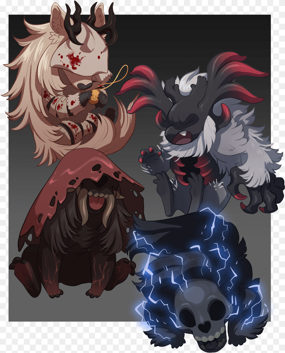 Bloodborne Chibis These Were Supposed To Be Stickers, Book, Comics, Publication, Anime Png