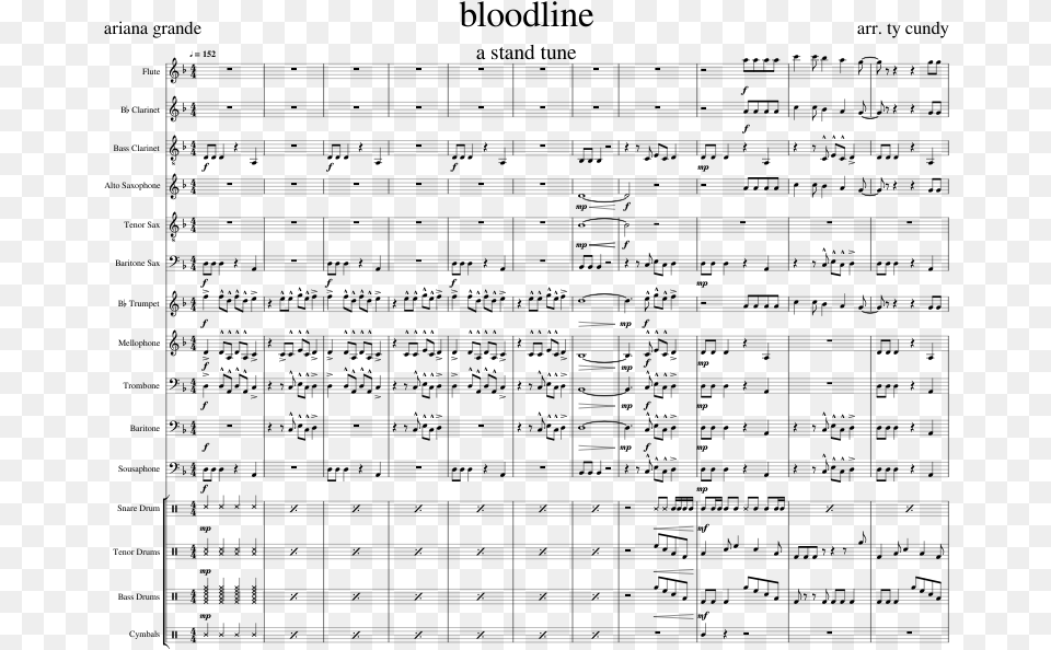 Bloodline Ariana Grande Sheet Music, Gray Free Transparent Png