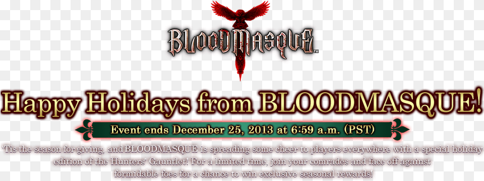 Bloodmasque Happy Holidays From Bloodmasque Event L3 6434, Logo, Advertisement Free Png