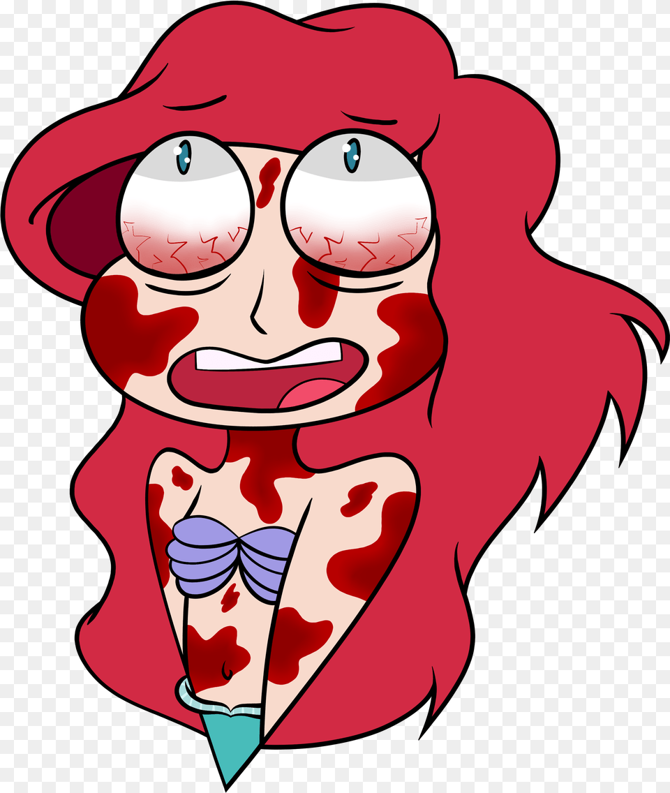 Bloody Ariel By Midgesaurus Clip Art, Person, Body Part, Mouth, Ice Cream Free Transparent Png