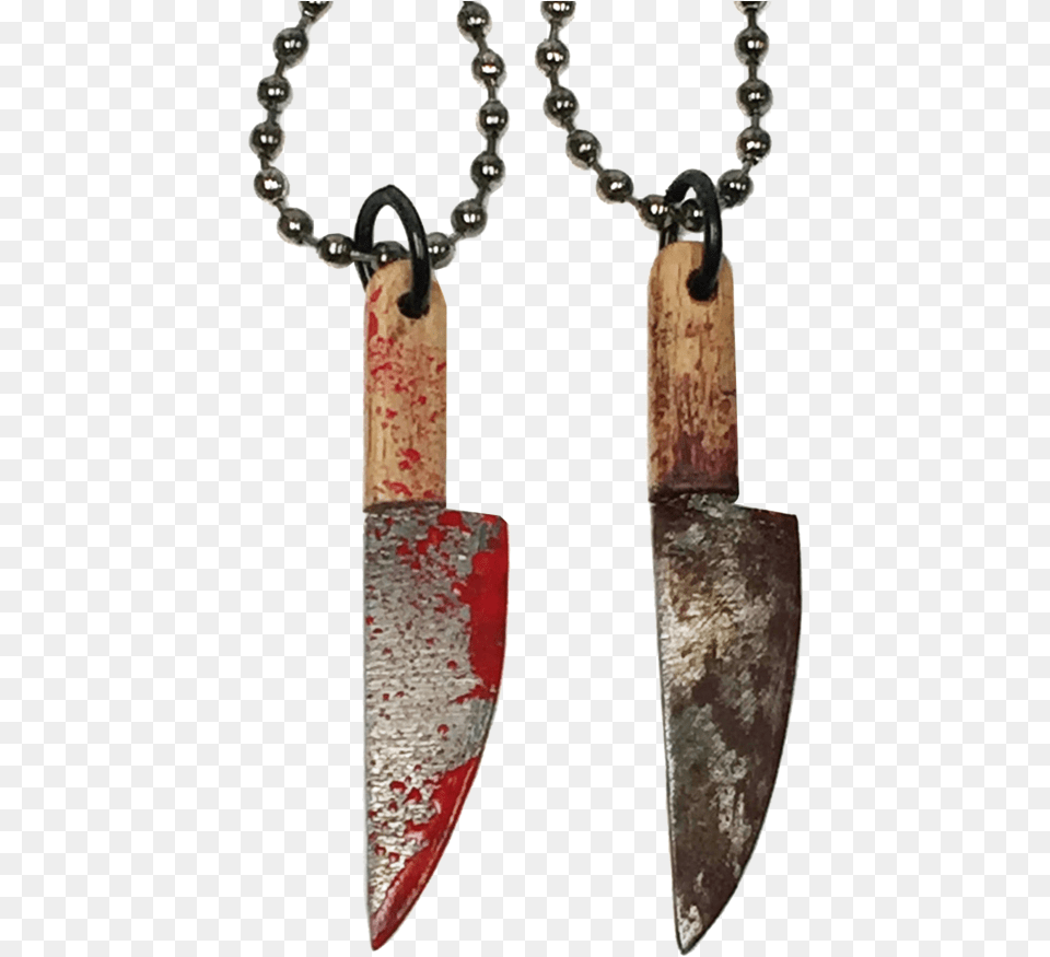 Bloody Butcher Knife Necklace Butcher Knife, Blade, Dagger, Weapon, Accessories Free Png Download