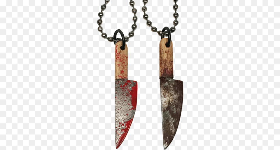 Bloody Butcher Knife Necklace Portable Network Graphics, Blade, Dagger, Weapon, Accessories Free Png Download