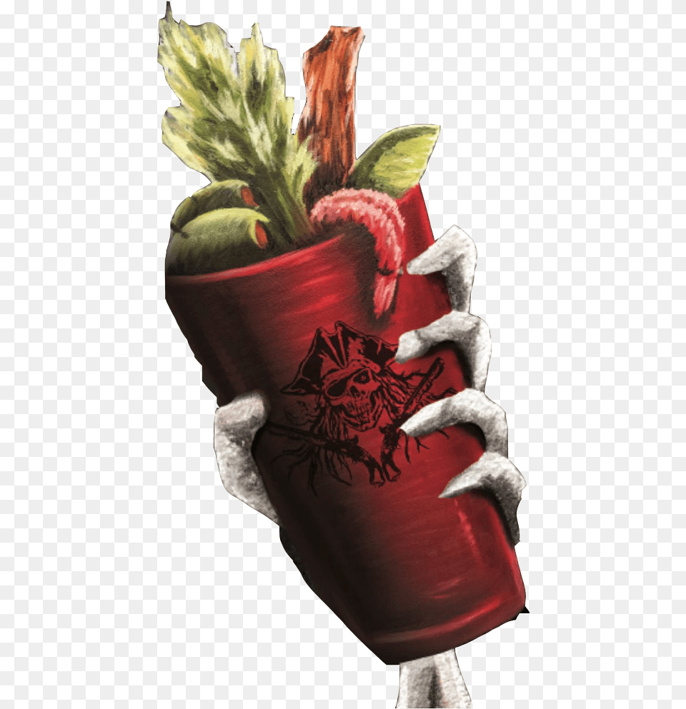 Bloody Cup With Hand Illustration, Jar, Plant, Potted Plant, Pottery Png Image
