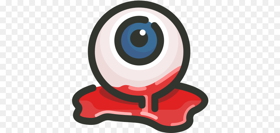 Bloody Eyeball Halloween Scary Icon Creepy Eyeball With Blood, Camera, Electronics, Webcam Free Png Download